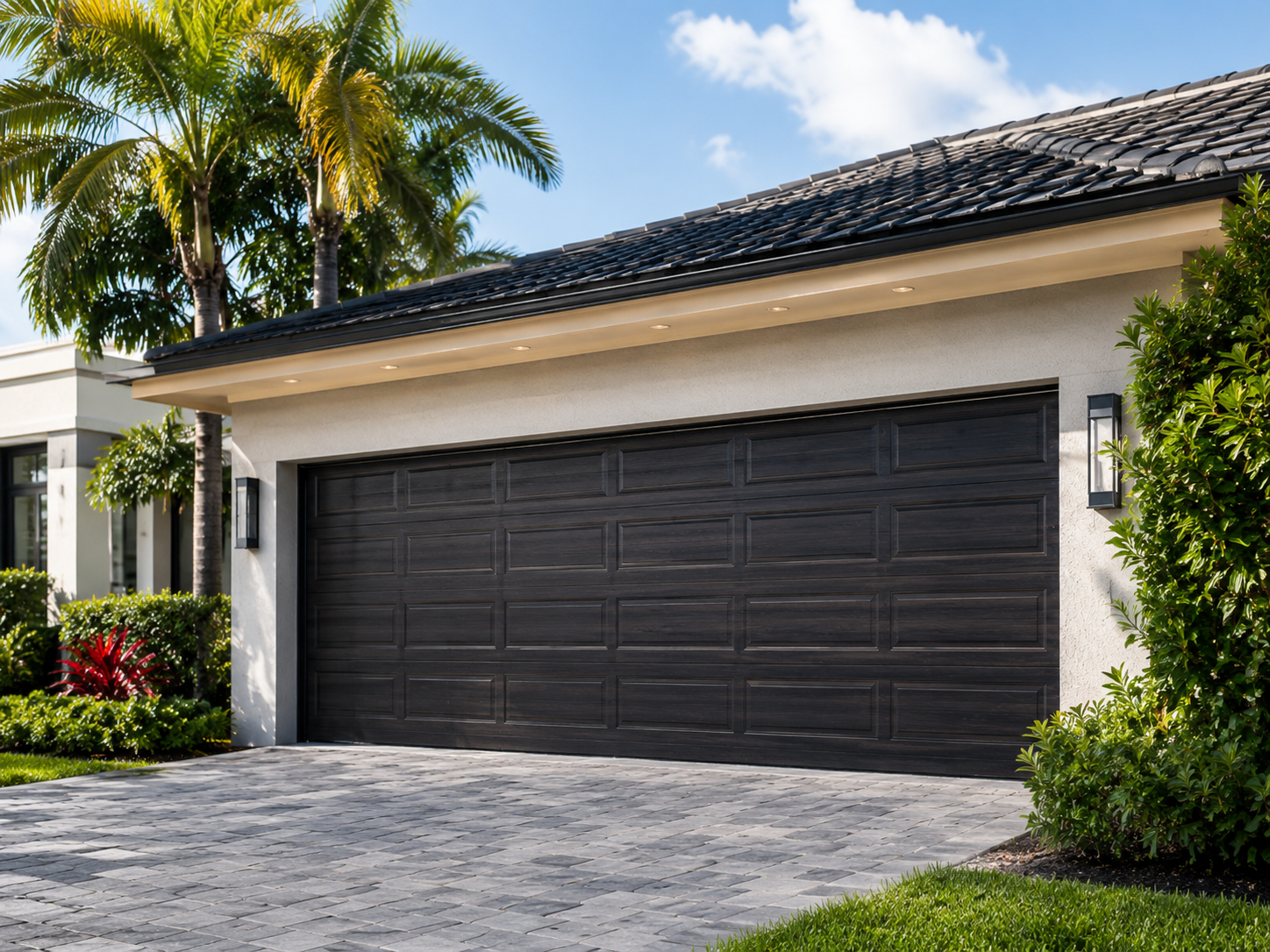 Residential garage door on Miami home