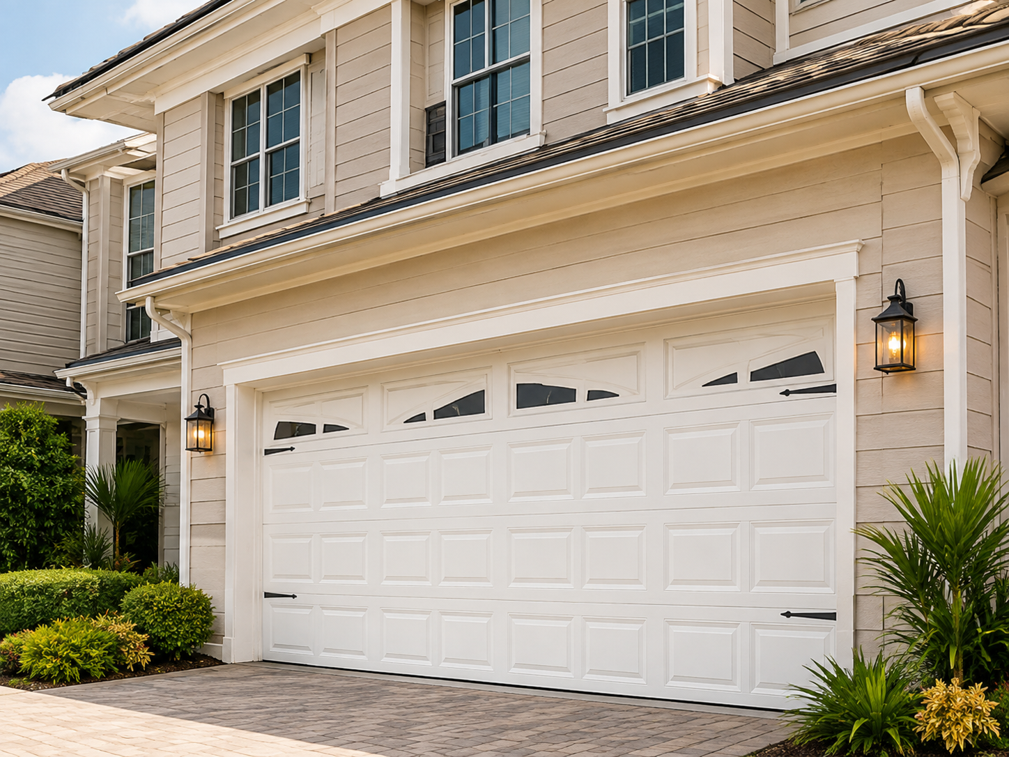 Residential garage door on Miami home