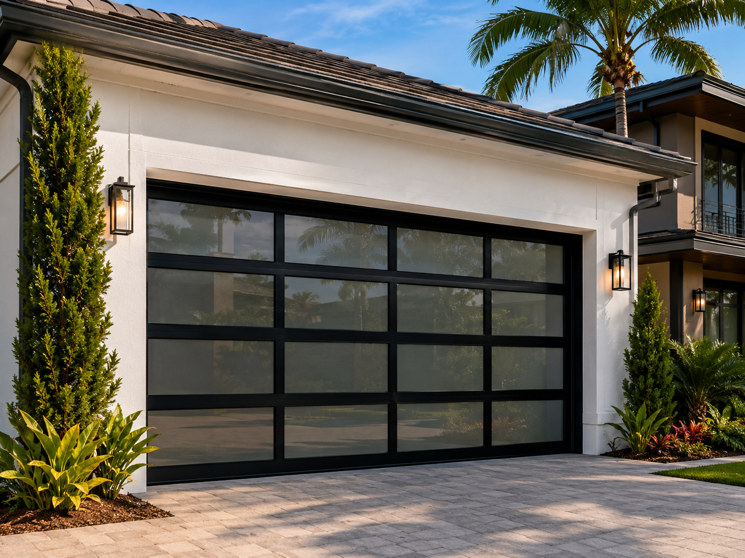Commercial garage doors on warehouse