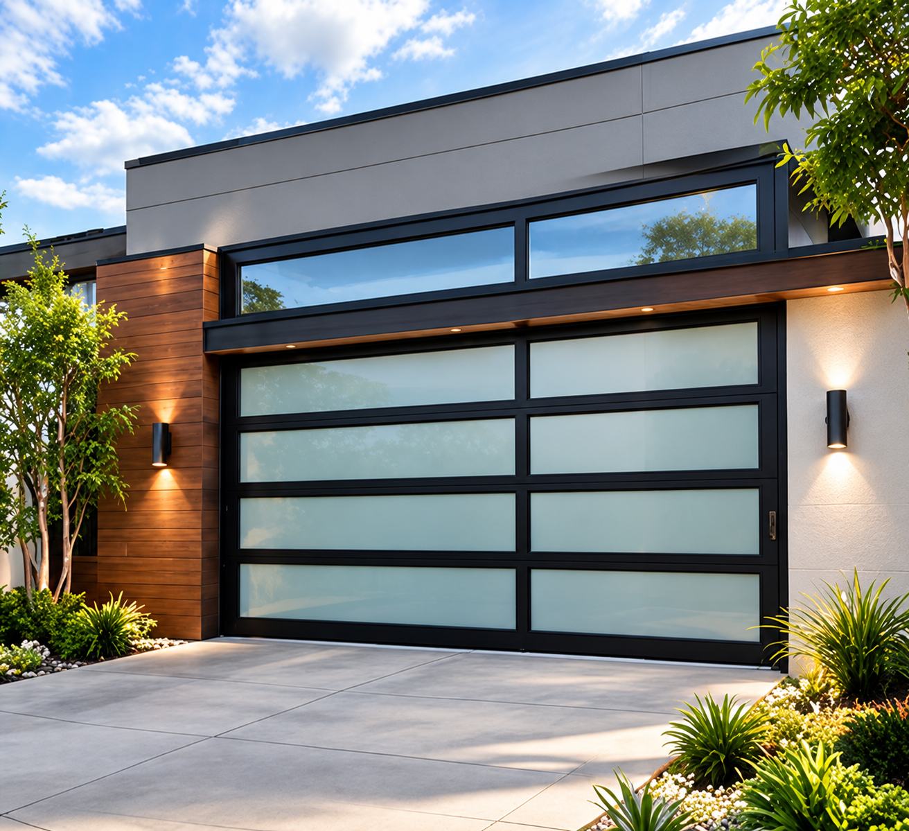 ChatGPT Image Sep 9, 2026, 12_52_20 PM Modern aluminum and frosted glass garage door